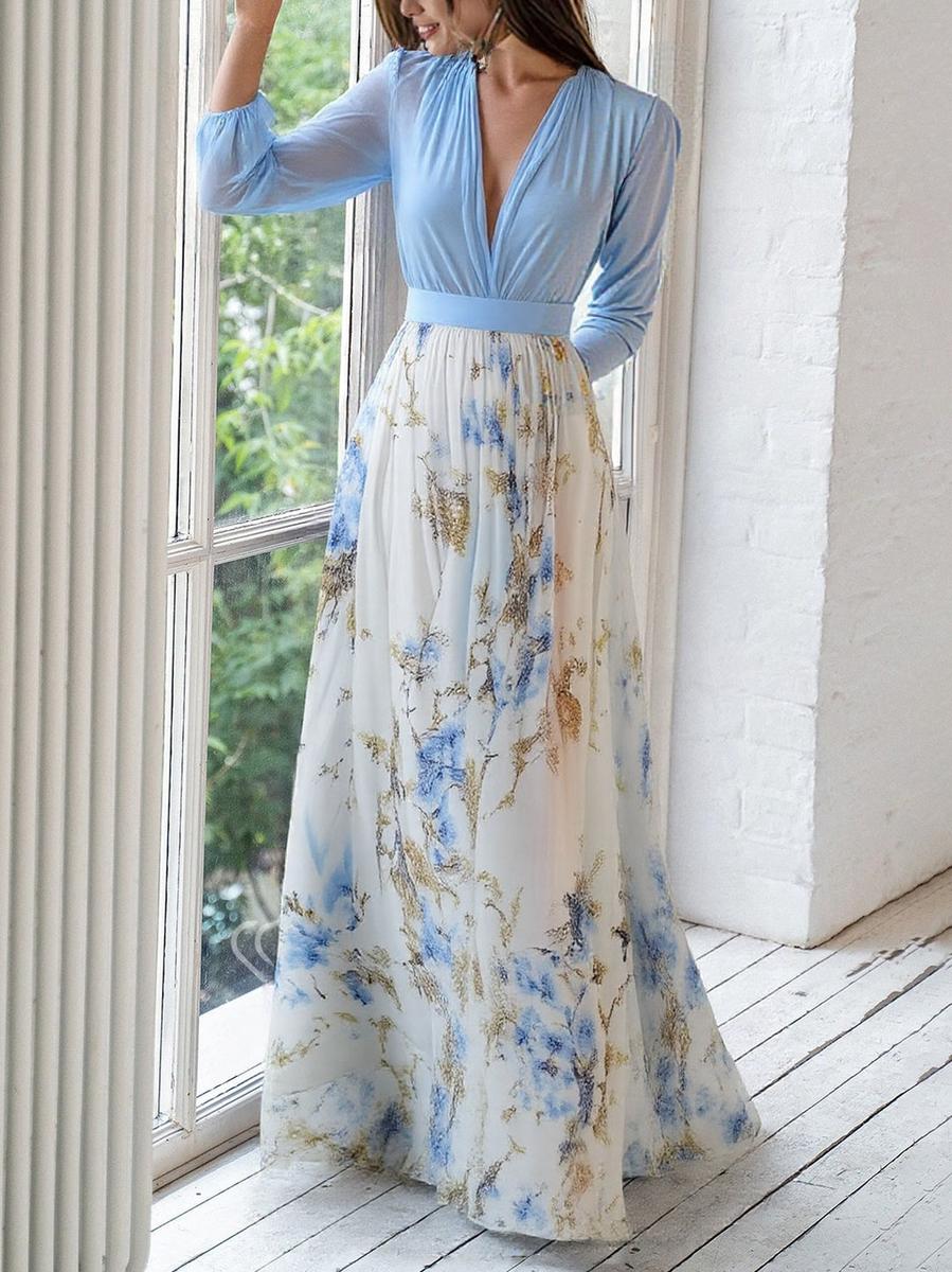 Franziska Elegant Floral Maxi Dress