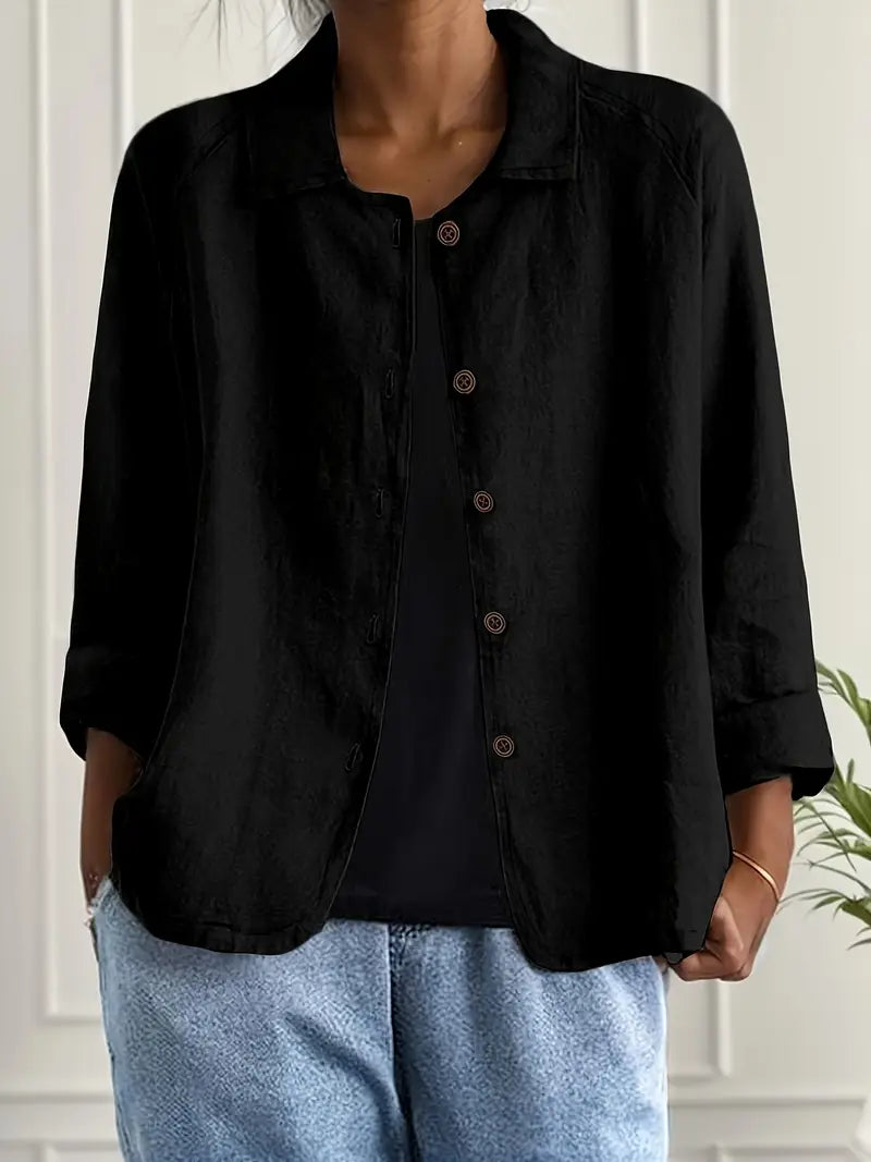 Hanna Lightweight Button-Front Jacket