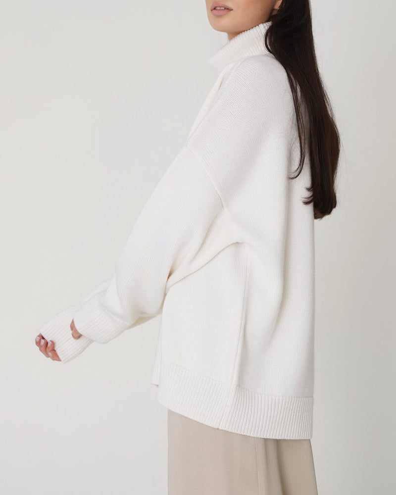 Claudia Oversize High-Neck Casual Sweater