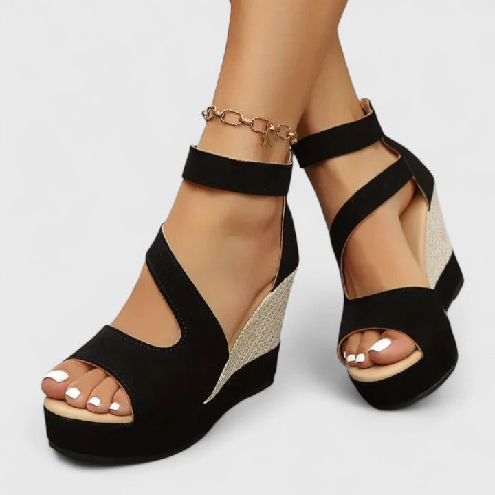 Zynavielle | Wedge Sandals with Ankle Strap