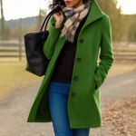 Helga Classic Button-Front Winter Coat