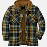 Erich Casual Warm Plaid Button Jacket