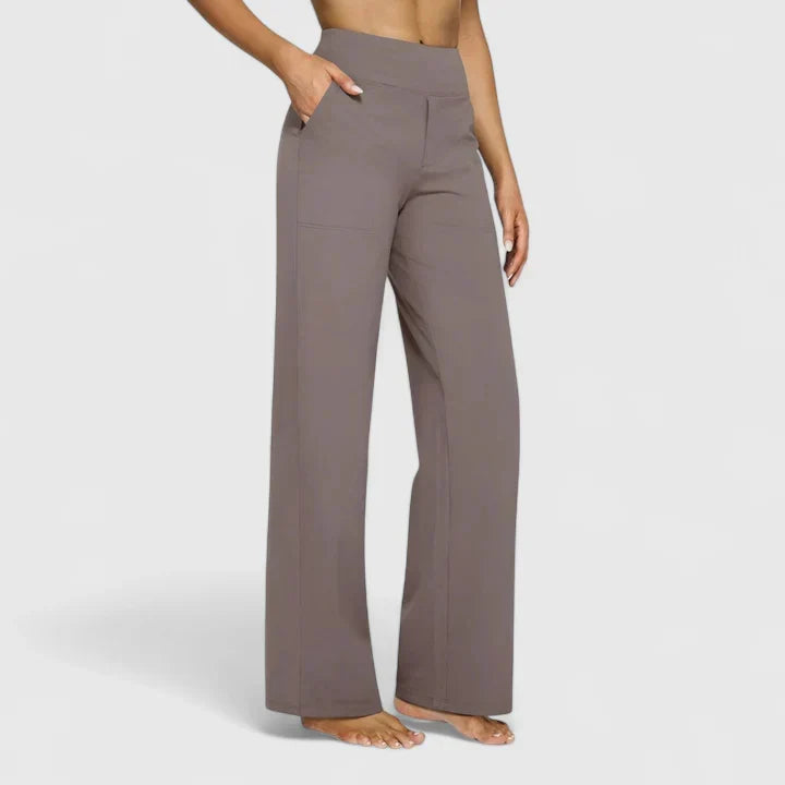 Nadine Wide-Leg Lounge Pants with Stretch Waistband