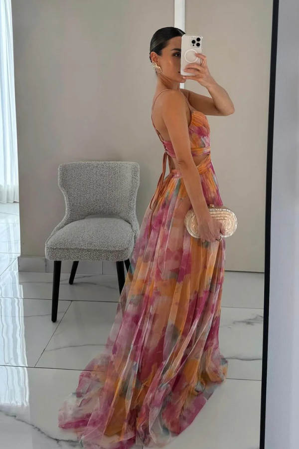 Selina Pleated Maxi Dress