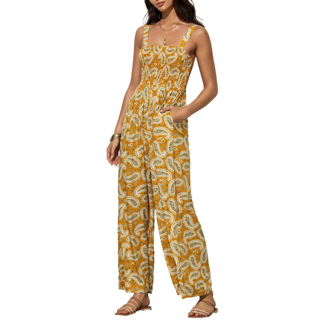 Ursula Floral Wide-Leg Spring Jumpsuit