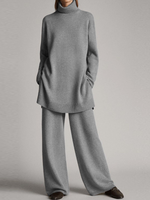 Isabella Turtleneck Wide-Leg Trouser Set