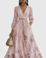 Isabella Sleeveless Pleated Floral Midi Dress