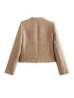 Yvonne Button Front Tweed Jacket