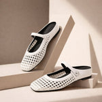 Goldie | Woven Flat Slip-On Mary Jane Mules