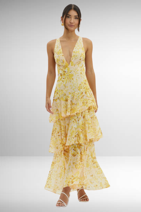Emilia Floral Tiered Maxi Dress