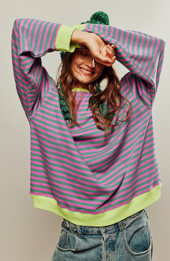 Anja Striped Crewneck Spring Sweater