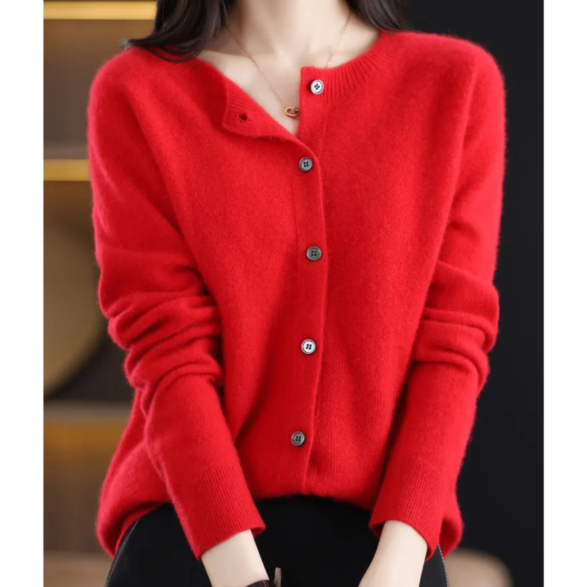 Katharina Classic Button-Front Cardigan