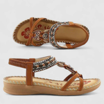 Viola Strappy Flat Open-Toe Sandals