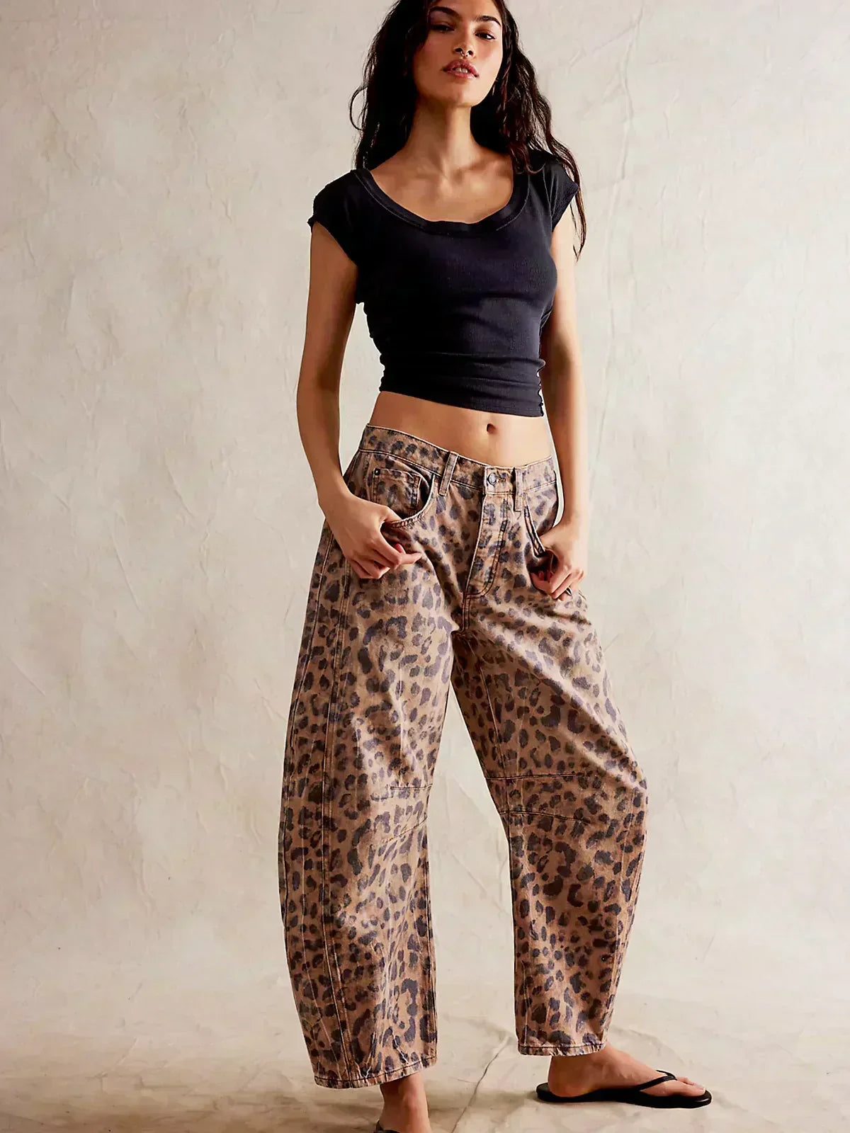 Gabriela Printed Wide-Leg Jeans