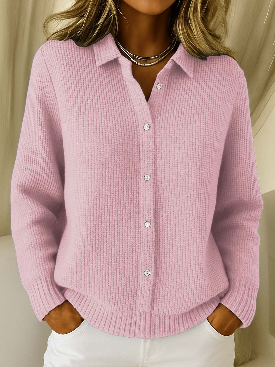 Lisa | Classic Knitted Button Cardigan, women's cardigan – view 3
