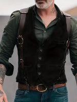 Patrick Vintage Buckle-Strap Vest
