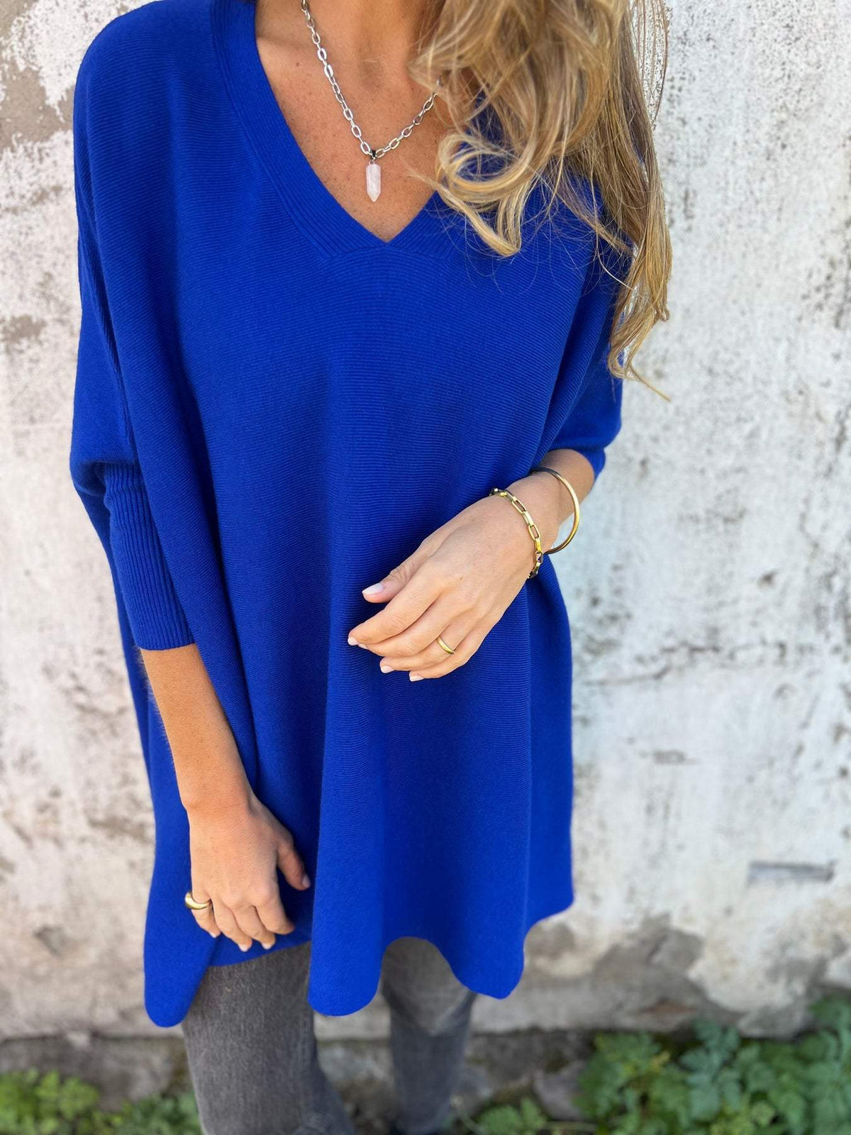 Annika Relaxed Fit V-Neck Sweater