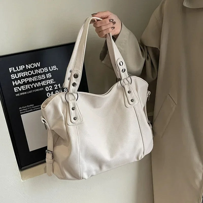 Emilia Studded Faux Leather Tote Bag
