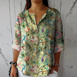 Isabella Floral Print V-Neck Top