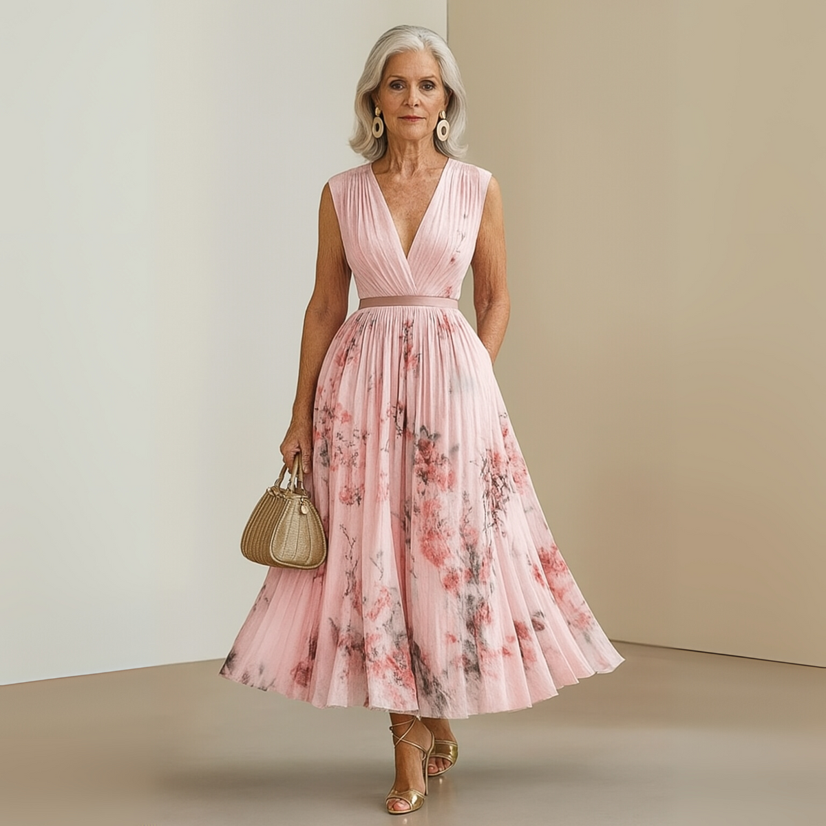 Claudia Flowing Sleeveless Summer Maxi Dress