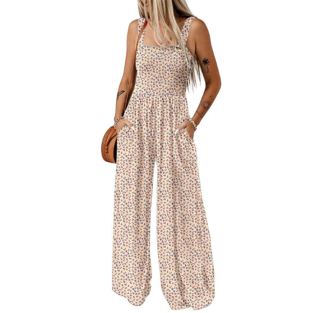 Ursula Floral Wide-Leg Spring Jumpsuit