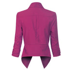 Susanne Open-Front Long-Sleeve Blazer