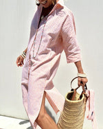 Jasmin Striped Summer Shirt Dress