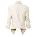 Susanne Open-Front Long-Sleeve Blazer