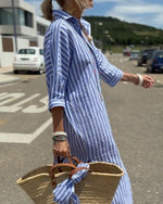 Jasmin Striped Summer Shirt Dress