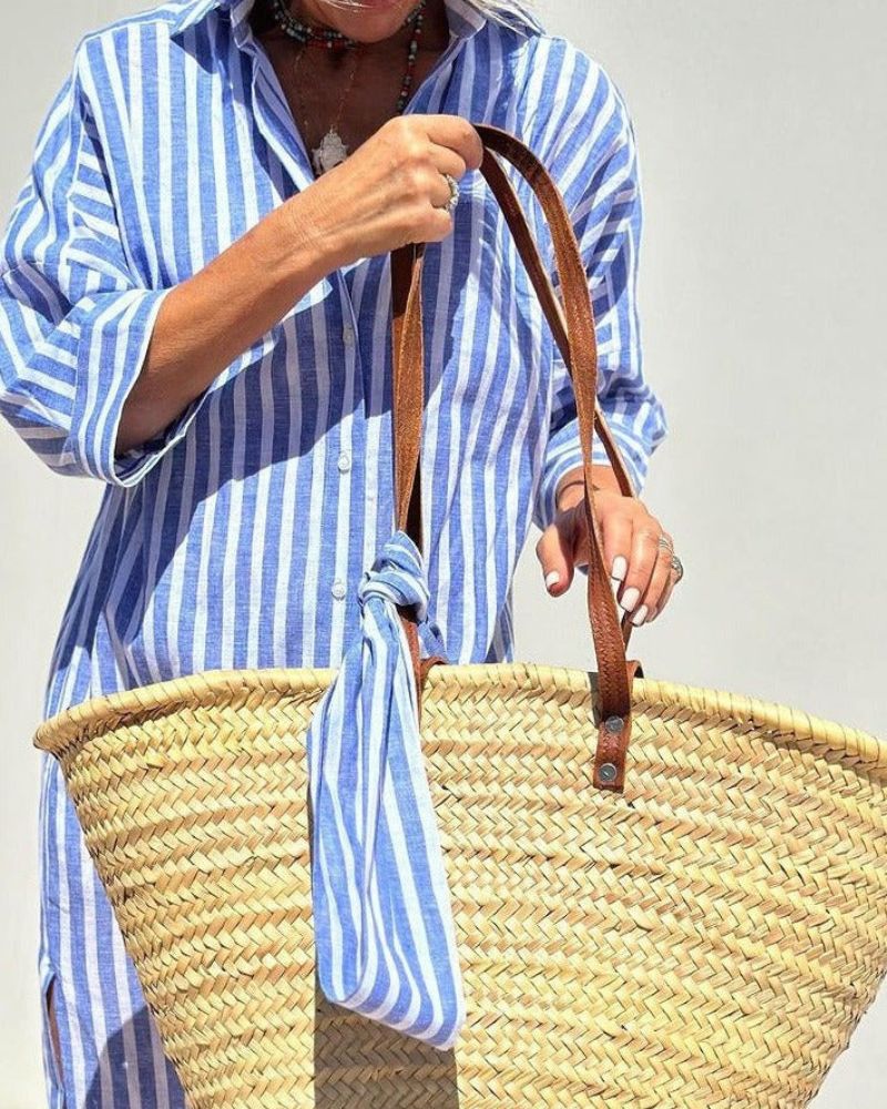Jasmin Striped Summer Shirt Dress