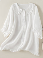 Natalie Relaxed Ruffle Collar Shirt