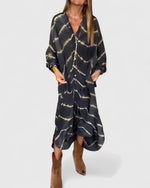 Pauline Tie-Dye Button-Front Shirt Dress