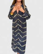 Pauline Tie-Dye Button-Front Shirt Dress
