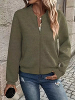 Jessica Textured Zip-Up Cardigan