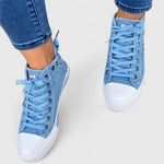 Michaela Denim High-Top Sneakers