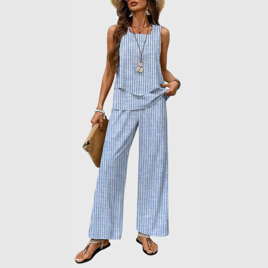 Karin Two-Piece Wide Leg Pants Set