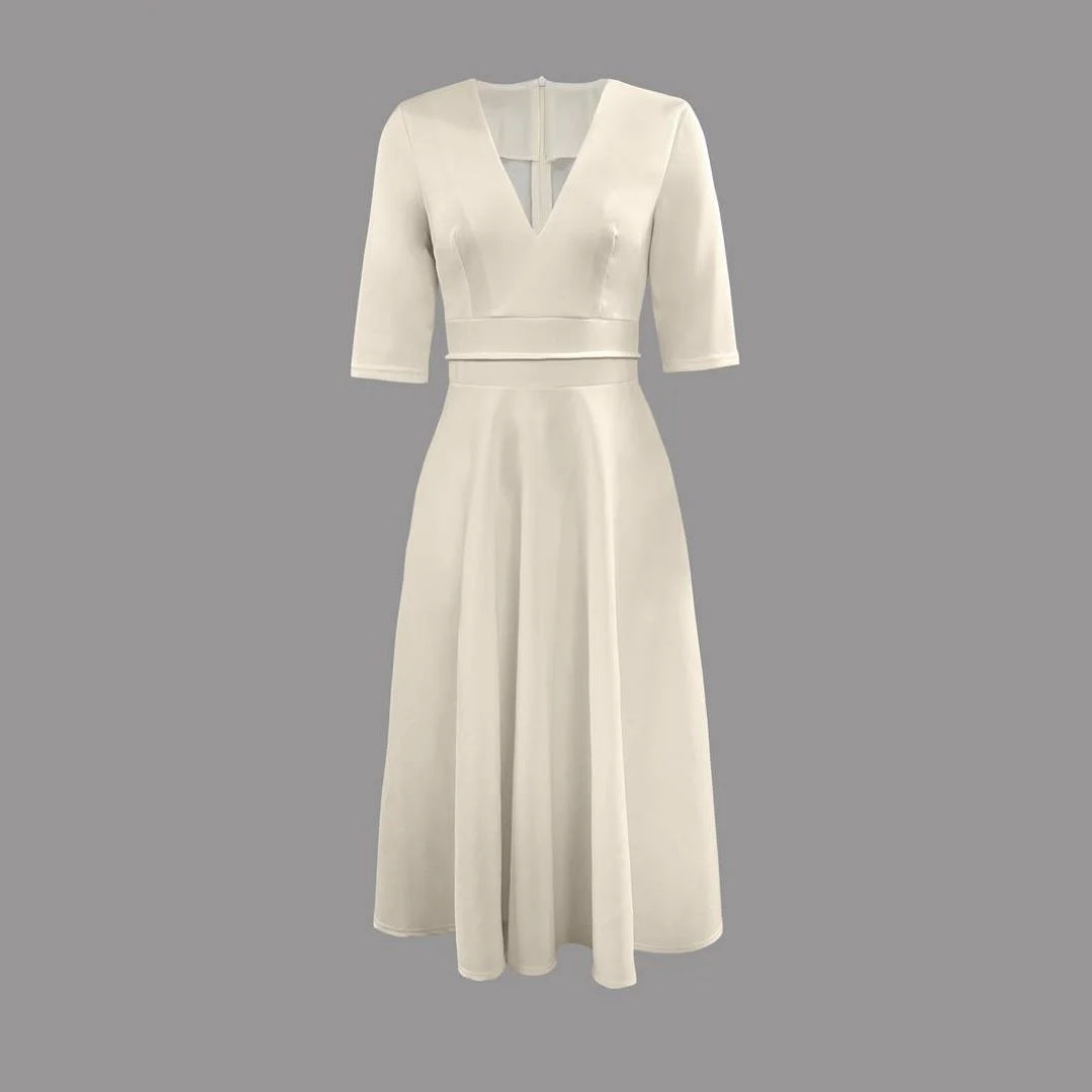 Tanja Elegant Flared Wedding Guest Midi Dress