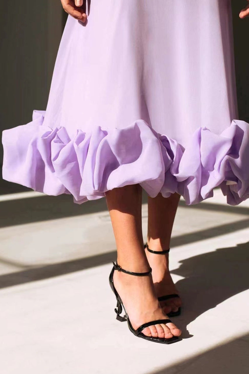 Jasmin Ruffle Hem Wedding Guest Dress