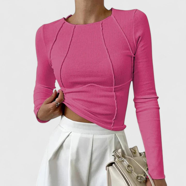 Doris Fitted Long-Sleeve Top