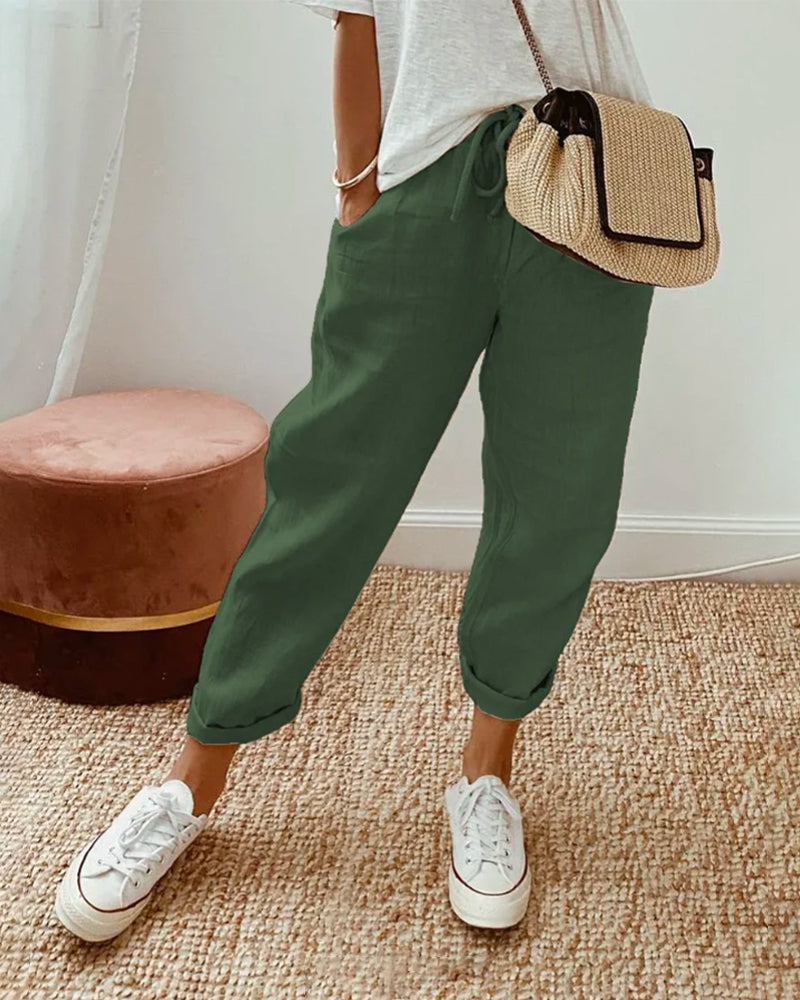 Helga Casual Linen Pants