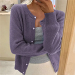 Elke Crewneck Long Sleeve Cardigan