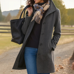 Helga Classic Button-Front Winter Coat