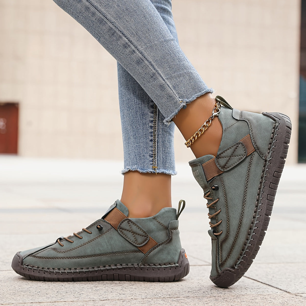 Elfriede Casual Lace-Up Ankle Boots
