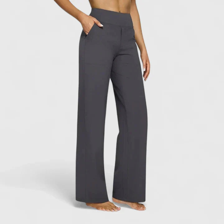 Nadine Wide-Leg Lounge Pants with Stretch Waistband