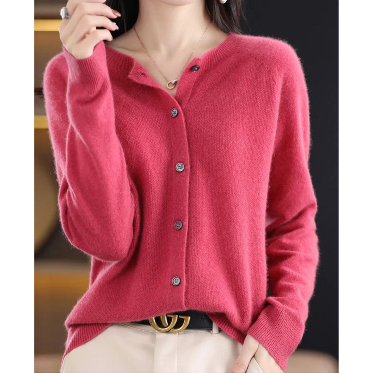 Katharina Classic Button-Front Cardigan