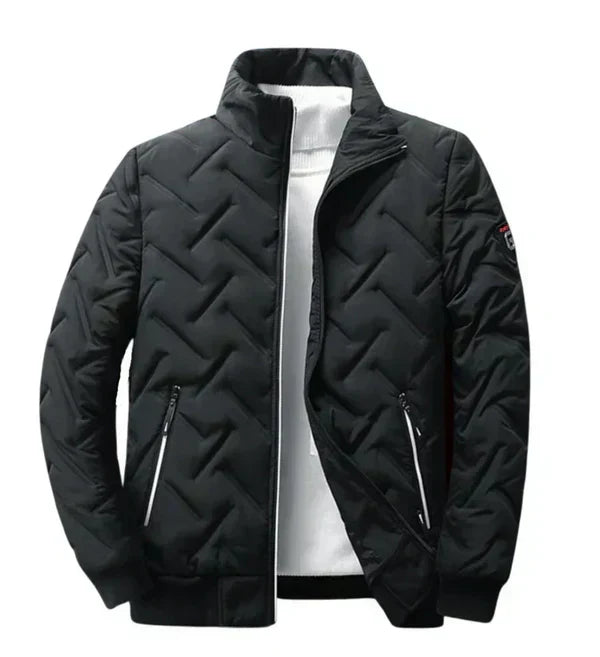 Theo Quilted Jacket with Stand Collar