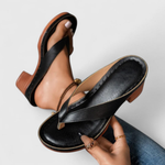 Birgit Chunky Heel Thong Sandals