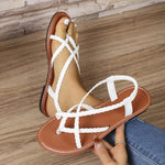 Julia Spring Woven Flat Sandals