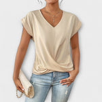 Carlinda | Elegant V-Neck Top, women's top – view 7