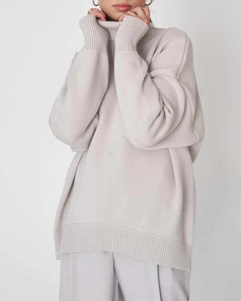 Claudia Oversize High-Neck Casual Sweater